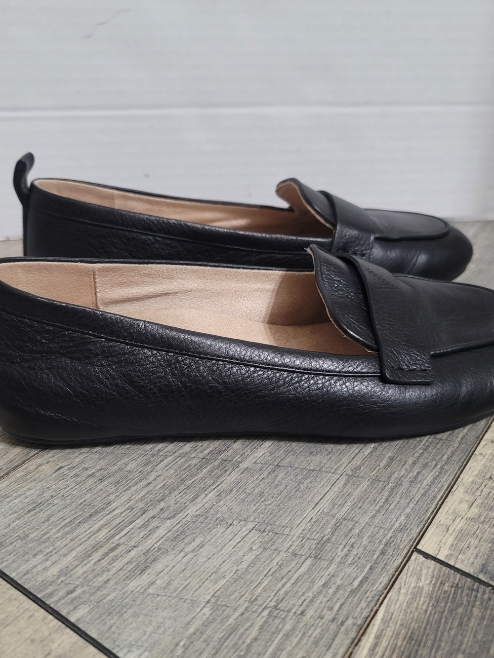 Vionic Black Leather Women's Tessa Loafers - Slip-On Comfort Classic Flats Sz9.5 - Picture 3 of 16